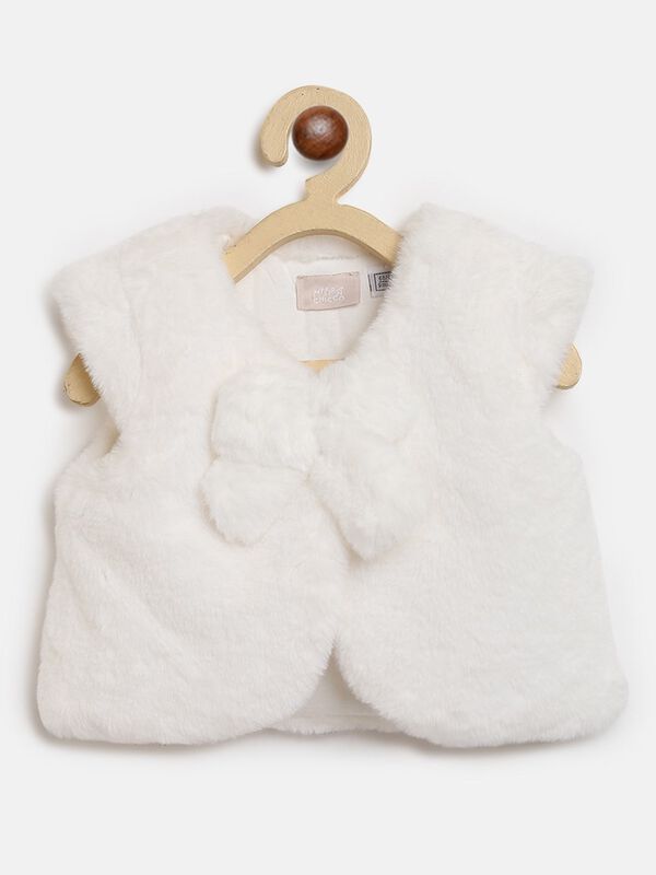 Faux Fur Sleeveless Jacket - Pink image number 0